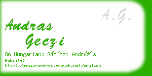 andras geczi business card